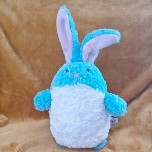 Plush Bunny Toy - Blue and White